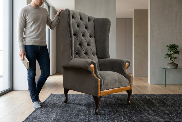 Chesterfield terciopelo sillón sofá sofás diseño lujo sofá relajarse televisión nuevo