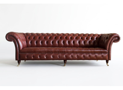 Xxl gran sofá Chesterfield sofá de 4 plazas sofá tapizado lujo clásico textil.