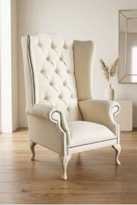 Chesterfield sillón de orejas de una plaza sofá sofá tapizado terciopelo cuero tela relax nuevo.