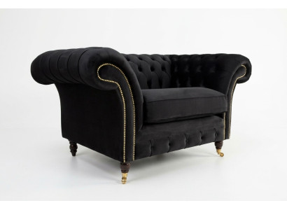Diseño de Chesterfield tela sofá sillón 1.5 plazas sofás tapizados Salón Nuevo Club