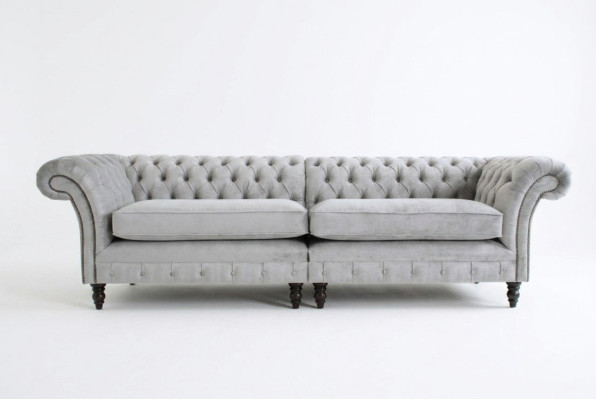 Sofá de tela Chesterfield de alta calidad a precios bajos, nuevo en sofás de microfibra.