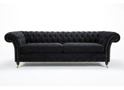 Sofá Chesterfield de alta calidad, de cuatro plazas, tapizado en tela, xxl, de tela.