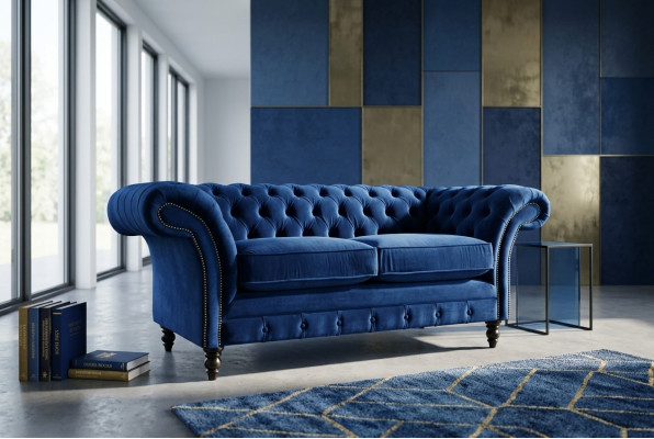 Sofá Chesterfield de 2 plazas Tapizado Sofás de diseñador Conjunto de sofás de dos plazas
