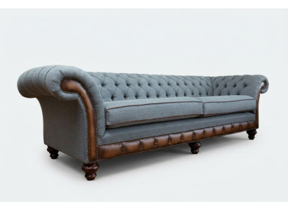 Sofá de cuero Chesterfield, sofá de tela, sofá, sofá, tapizado, sala de estar, hecho a medida.