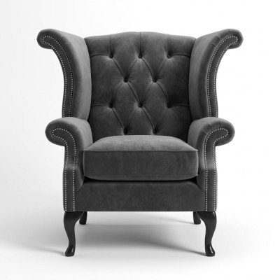 Chesterfield sillón Sofá de televisión de 1 plaza Sofá de tela Tapicería de tela