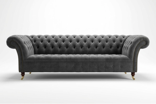 Sofás Chesterfield de tres plazas Gris Sofás tapizados Sofás modernos