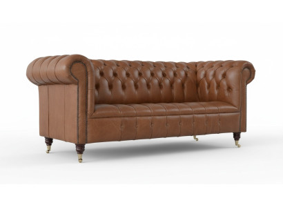 Chesterfield sofá de tres plazas sofá tapizado diseño sofás sofá de cuero nuevo