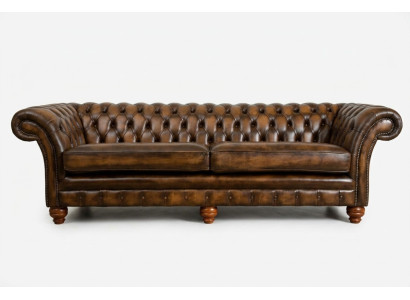 Sofá Chesterfield de 4 plazas para sala de estar, sofá, cojines, sofás tapizados nuevamente XXL grande.