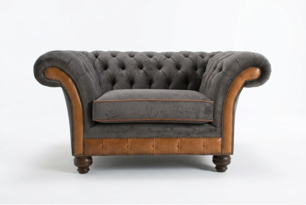 Sillón individual Club de TV Sofá Chesterfield original de Inglaterra Muebles nuevos