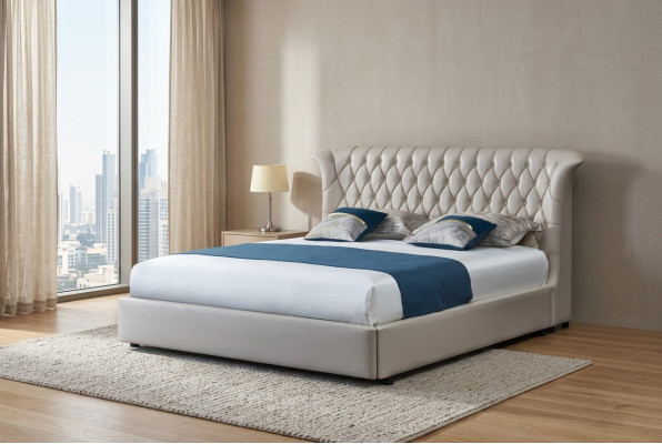 Cama tapizada camas cama tapizada diseñador de hotel Chesterfield diseño de lujo