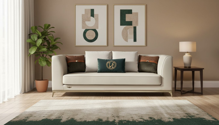 Juego de sofás de 3+1 plazas de diseño, sofás decorativos acolchados, sofás para relajarse de cuero