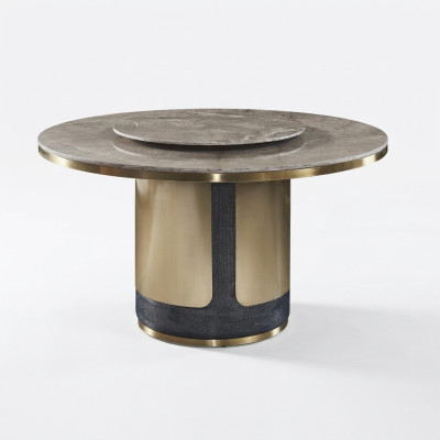 Diseño de mesa de madera mesa de comedor redonda Mesas redondas 135 cm Decoración de lujo Clase