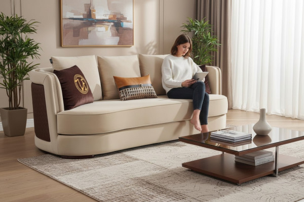 Juego moderno de sofás conjunto 3+1 asientos diseño sofás tapizados sillones de cuero.