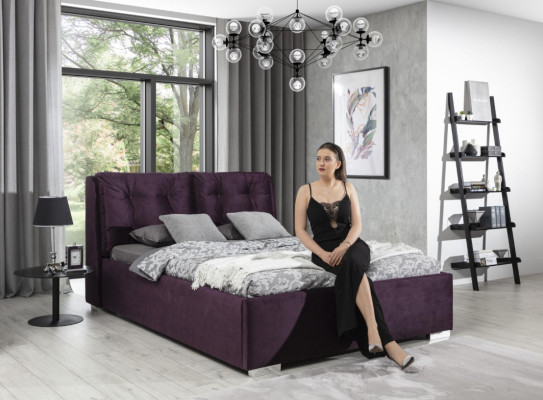 Diseño de cama de lujo Lujo Camas Textiles Dormitorio moderno 140/160/180/200