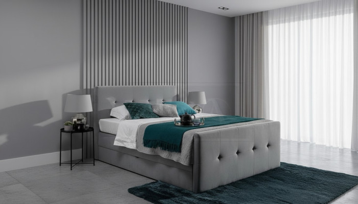 Chesterfield cama cama tapizada cama doble camas xxl diseño de lujo somier