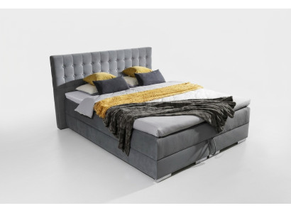 Diseño de cama Chesterfield textil terciopelo acolchado terciopelo camas de hotel dormitorio nuevo