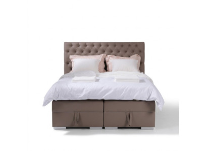 Cama de lujo de dormitorio tapizado diseño de cama doble de hotel de lujo Chesterfield