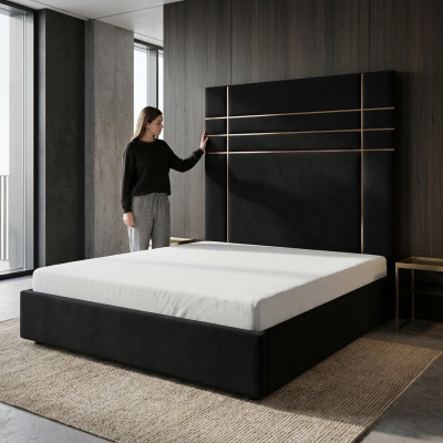 Hotel doble piel textil cama dormitorio tapizado camas de lujo diseño moderno