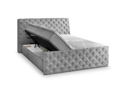 Cama doble gris Chesterfield Hotel - Muebles de dormitorio de diseñador