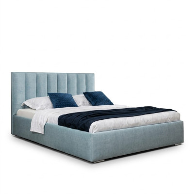 Cama azul Estructuras de cama modernas Muebles tapizados Camas de hotel de lujo Dormitorio