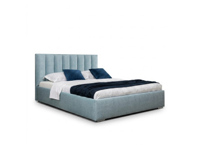 Cama azul Estructuras de cama modernas Muebles tapizados Camas de hotel de lujo Dormitorio