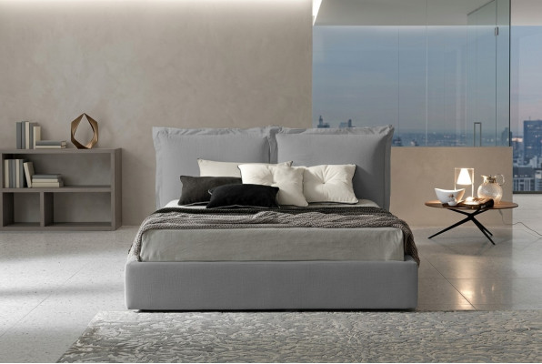 Cama Acolchada de Diseño de Lujo para Hotel Doble 180x200cm Habitación de Dormir en Cuero Nuevo