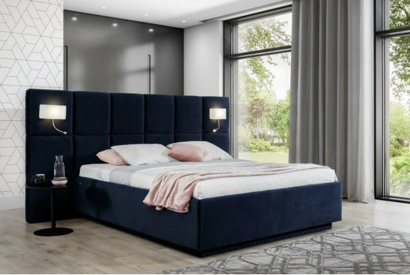 Diseño de dormitorio cama de lujo 200x200 Telas Camas Doble Estructura de cama