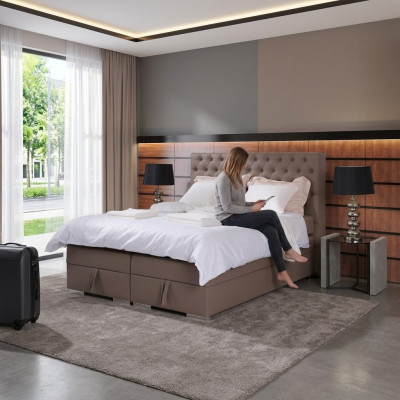 Cama de diseño Boxspring, camas dobles, dormitorio Chesterfield, muebles.