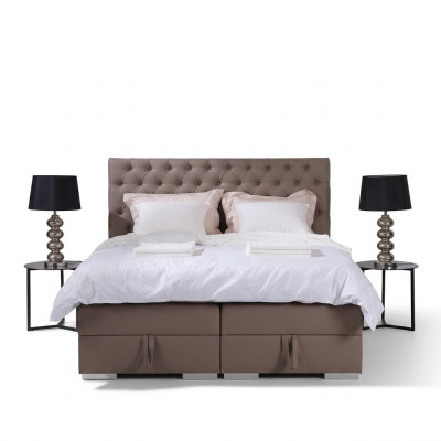 Cama de diseño Boxspring, camas dobles, dormitorio Chesterfield, muebles.