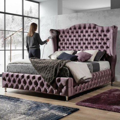 Cama Chesterfield real doble camas dormitorio muebles