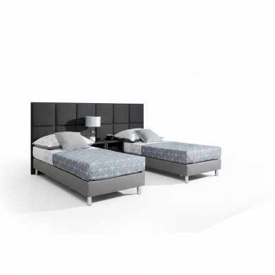 Cama acolchada de diseño de lujo, cama doble de hotel matrimonial 80/160x200 cm habitación para dormir.