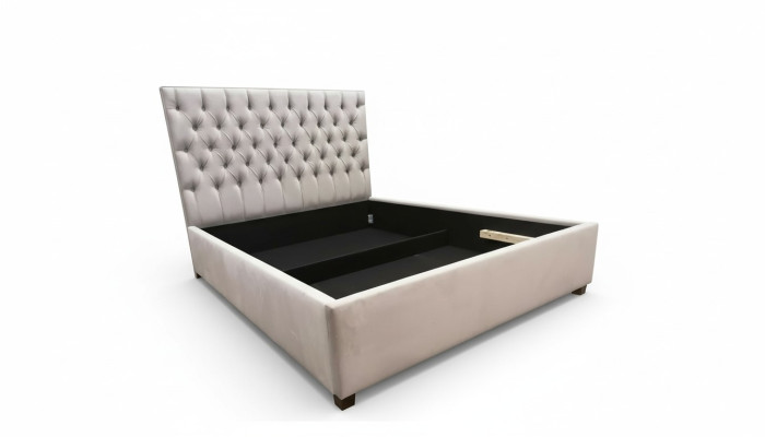 Cama Chesterfield tapizada diseño lujo cama doble de hotel dorada de lujo cama de hotel nueva