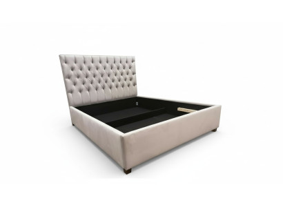Cama Chesterfield tapizada diseño lujo cama doble de hotel dorada de lujo cama de hotel nueva