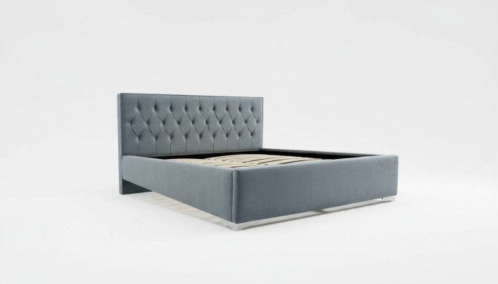 Chesterfield Textil Cama Acolchada Diseño 140x200 Cama Doble Estructura de Cama