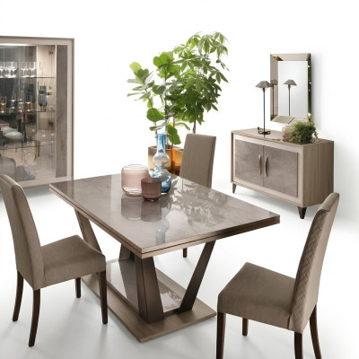 Mesa de comedor Sala de estar Conjunto de muebles de madera Diseño de muebles italianos
