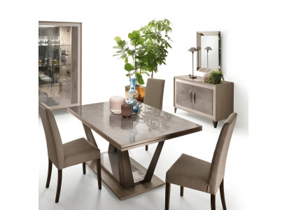 Mesa de comedor Sala de estar Conjunto de muebles de madera Diseño de muebles italianos