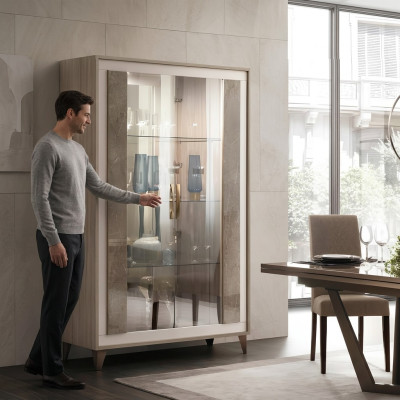 Cómoda Vitrina Cómodas Vitrinas Armario de vidrio Diseñador de muebles Armarios