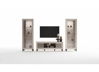 Buffet de lujo escaparate vitrina armario vidrio estilo moderno italiano