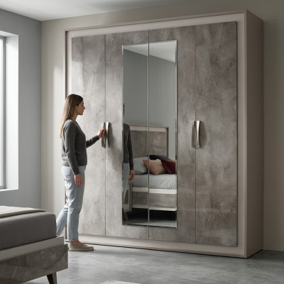 Armario de ropa de lujo Armarios de ropa Vivienda Armarios Muebles de madera italianos