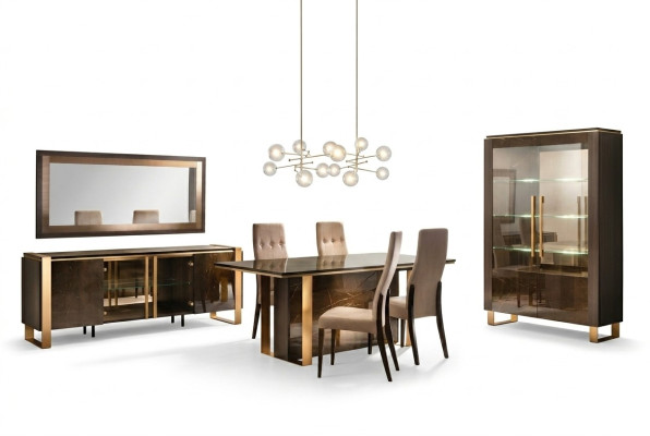 Conjunto moderno de comedor: mesa + 6 sillas, estilo italiano.