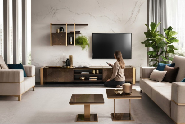 Mesa de centro Sofá Sofá Mesa Conjunto moderno de 2 piezas Mesa de café Mesa auxiliar