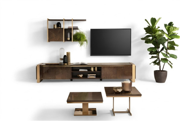 Mesa de centro Sofá Sofá Mesa Conjunto moderno de 2 piezas Mesa de café Mesa auxiliar