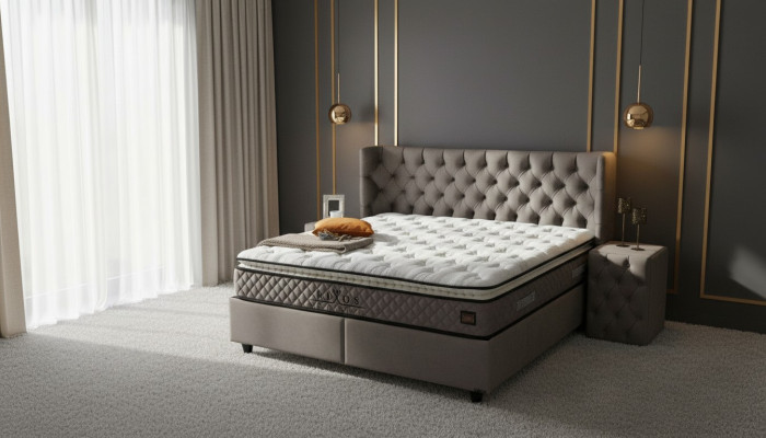 Estructura de cama de tela Muebles de lujo modernos Camas Textiles de cama con diseño de dormitorio
