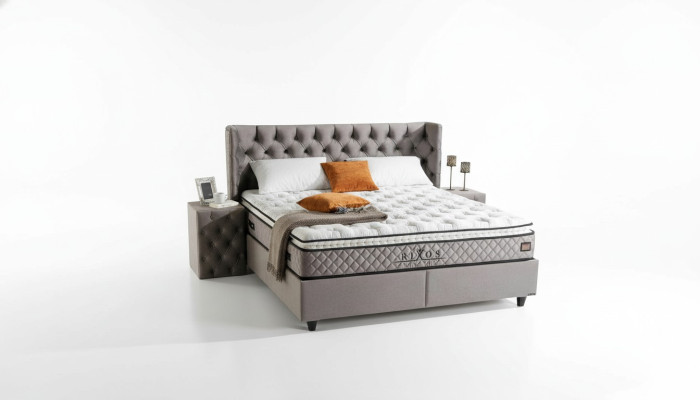 Estructura de cama de tela Muebles de lujo modernos Camas Textiles de cama con diseño de dormitorio