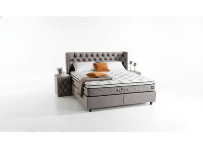 Estructura de cama de tela Muebles de lujo modernos Camas Textiles de cama con diseño de dormitorio