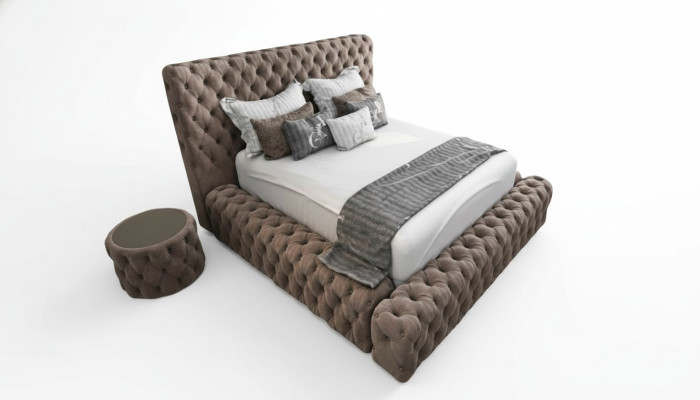 Ropa de cama Muebles de dormitorio Lujo Camas modernas Chesterfield Boxspring Nuevos