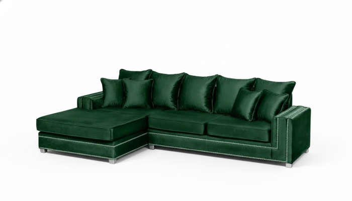 Sofá esquinero en forma de L de lujo con diseño textil, conjunto de estar acolchado para muebles de sofá.