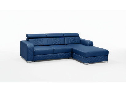 Sofá esquinero en forma de L de cuero, diseño de muebles modernos, sofá, tela de terciopelo y textil.