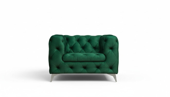 Sillón Chesterfield de lujo, de una plaza, sofá tapizado Chesterfield Lounge Club de terciopelo.