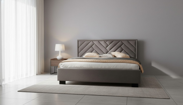 Cama 2x Mesita de noche 3 piezas Conjuntos de dormitorio Diseño Lujo Camas Conjunto completo